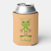 Hier ben ik schattige kikker Thunder_Cove Blikjeskoeler (Blikje Achterkant)