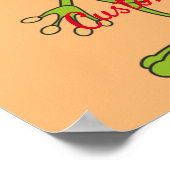 Hier ben ik schattige kikker Thunder_Cove Poster (Hoek)