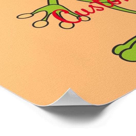 Hier ben ik schattige kikker Thunder_Cove Poster (Hoek)