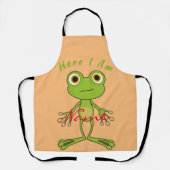 Hier ben ik schattige kikker Thunder_Cove Schort (Voorkant)