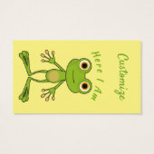 Hier ben ik schattige kikker Thunder_Cove Visitekaartje (Achterkant)