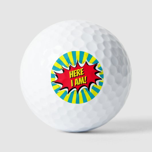 Hier ben ik stripverhaal verloren Golf Balls Golfballen (Voorkant)