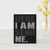 Hier ben ik stuur me Jesaja 6 8 Christus geloof li Kaart (Gele Bloem)