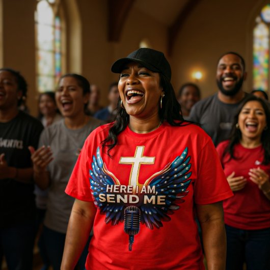 Hier ben ik, stuur me t-shirt