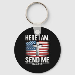 Hier Ben Ik Stuur Mij Jesaja 6_8 Christelijk Usa V Sleutelhanger