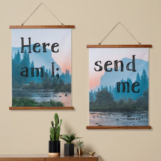 Hier ben ik - Tapestry Duo Hangend Wandkleed (Asymmetrisch)