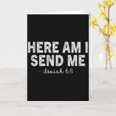 Hier ben ik zend me Bijbelvers Heer zeggen Christi Kaart (Gele Bloem)