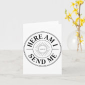 Hier ben ik Zend me Jesaja 6 8 zendingschrift  Kaart (Gele Bloem)