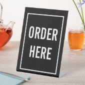 HIER BESTELLEN RECLAMEBORD MET VOETSTUK (Insitu)