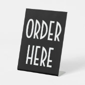 HIER BESTELLEN RECLAMEBORD MET VOETSTUK (Voorkant)