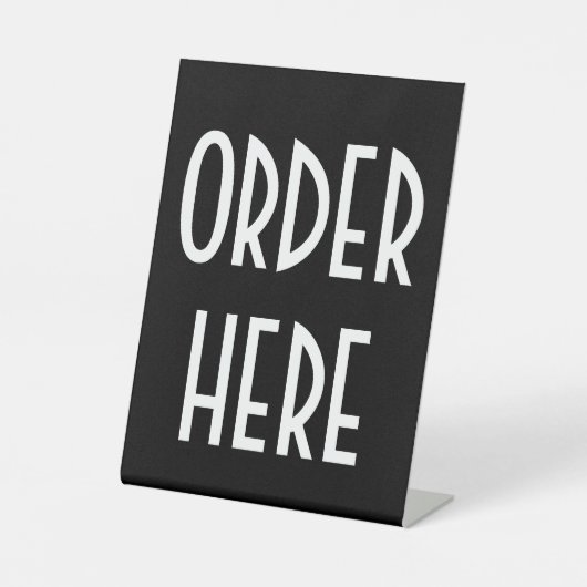 HIER BESTELLEN RECLAMEBORD MET VOETSTUK (Voorkant)