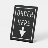 HIER BESTELLEN RECLAMEBORD MET VOETSTUK (Voorkant)