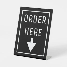 HIER BESTELLEN RECLAMEBORD MET VOETSTUK