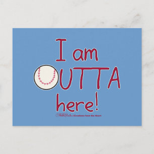 Hier buiten! Baseball Briefkaart