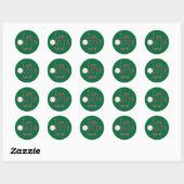 Hier buiten! Baseball Ronde Sticker (Vel)