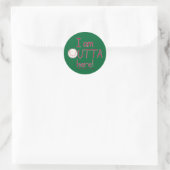 Hier buiten! Baseball Ronde Sticker (Tas)