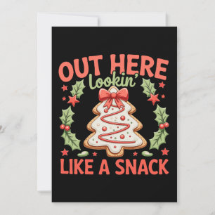 Hier Buiten Lijkend Op Een Snack Debbie Cake Kerst Kaart