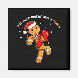 Hier Buiten Lijkend Op Een Snack Grappig Kerst Lic Magneet
