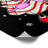 Hier Buiten Lijkend Op Een Snack Kerstboom Cake Poster (Hoek)