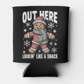 Hier buiten lijkt het op een snack peperkoek kerst blikjeskoeler (Voorkant)