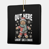 Hier buiten lijkt het op een snack peperkoek kerst keramisch ornament (Links)