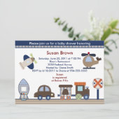 Hier, daar, overal waar Baby shower uitnodigen Kaart (Staand voorkant)