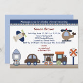 Hier, daar, overal waar Baby shower uitnodigen Kaart (Voorkant / Achterkant)