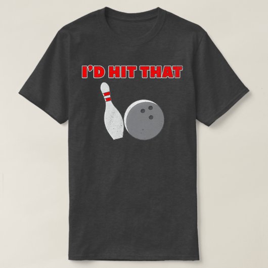 Hier de Hilarious Bee Bowling T T-shirt (Design voorkant)