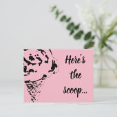 "Hier de kegelbriefkaart is van het de lepel" Briefkaart (Staand voorkant)