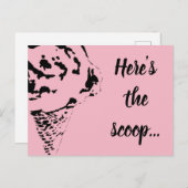 "Hier de kegelbriefkaart is van het de lepel" Briefkaart (Voorkant / Achterkant)