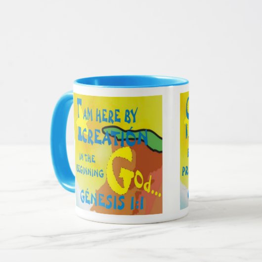 Hier door Creatie (EngESP) Koffie Mok (Voorkant links)