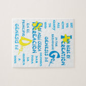 Hier door Creation© - Esp & Eng Jigzaag Puzzle Legpuzzel (Horizontaal)