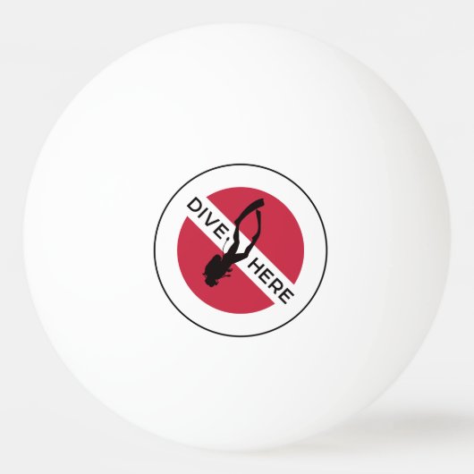 Hier duiken pingpongbal (Voorkant)