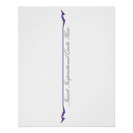 Hier een inspirerende quote - Paars Perfect Poster