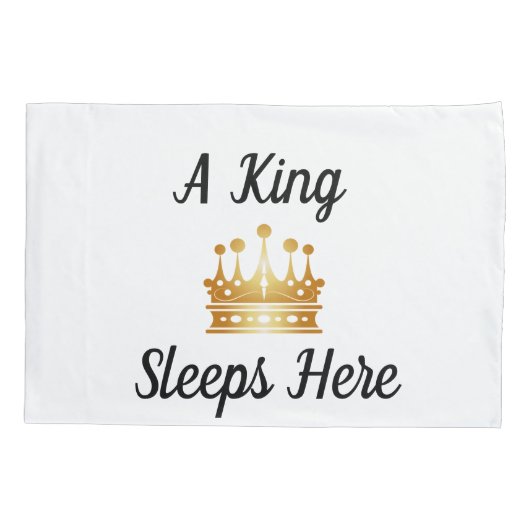 Hier een Koning/Koningin-slaaps (Pair) Kussensloop (Achterkant-Links)