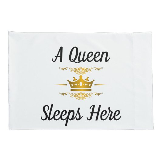 Hier een Koning/Koningin-slaaps (Pair) Kussensloop (Achterkant-Rechts)