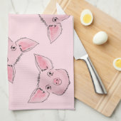 Hier een piggie, daar een piggie, overal een piggi theedoek (Quarter Fold)