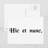 Hier en nu. briefkaart (Voorkant / Achterkant)