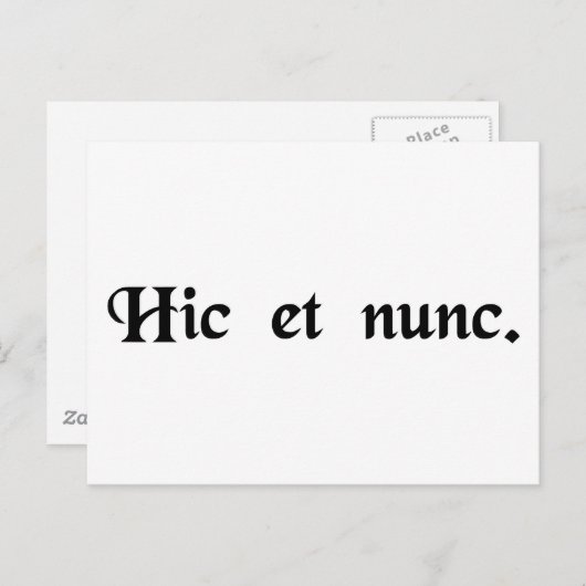 Hier en nu. briefkaart (Voorkant / Achterkant)