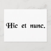 Hier en nu. briefkaart (Voorkant)