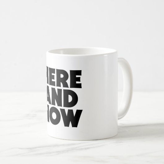 Hier en nu koffiemok (Voorkant rechts)