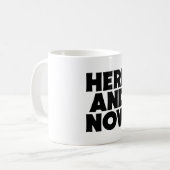 Hier en nu koffiemok (Voorkant links)