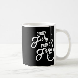 Hier Fishy Fishy Funny Gevist Gift Succes Shir Koffiemok