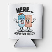 Hier ga je terug naar de klas school verpleegkundi blikjeskoeler (Voorkant)