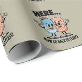 Hier ga je terug naar de klas school verpleegkundi cadeaupapier (Rol Hoek)