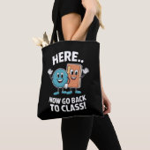 Hier ga je terug naar de klas school verpleegkundi tote bag (Dichtbij)
