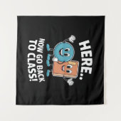 Hier ga je terug naar de klas school verpleegkundi wandkleed (Voorkant (horizontaal))