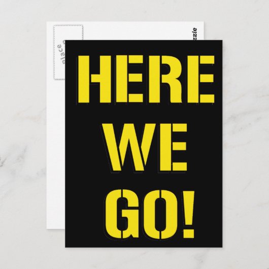 Hier gaan we briefkaart (Voorkant / Achterkant)