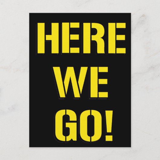 Hier gaan we briefkaart (Voorkant)