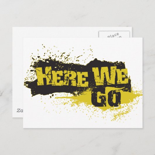 Hier gaan we briefkaart (Voorkant / Achterkant)